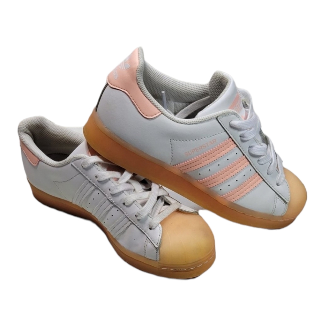Adidas Superstar J shoes White Haze Coral